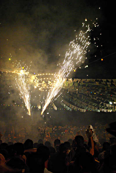 The devil's fiesta at Tijarafe, La Palma island The devil's fiesta at Tijarafe, La Palma island