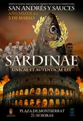 Los Sauces Sardine poster 2012 The poster for the sardine's funeral in Los Sauces, La Palma island, 2012